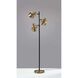 Clayton 66.5 inch 60 watt Matte Black and Antique Brass Floor Lamp Portable Light