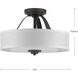Kene 2 Light 16 inch Graphite Semi-Flush Mount Convertible Ceiling Light