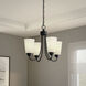 Malone 3 Light 18 inch Matte Black Chandelier Ceiling Light