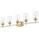 Joliet Vanity Wall Light in Burnished Brass