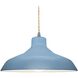 Radiance 1 Light 15.5 inch Sky Blue and Brushed Nickel Pendant Ceiling Light