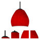 Bolla 1 Light Black Cord Pendant Ceiling Light