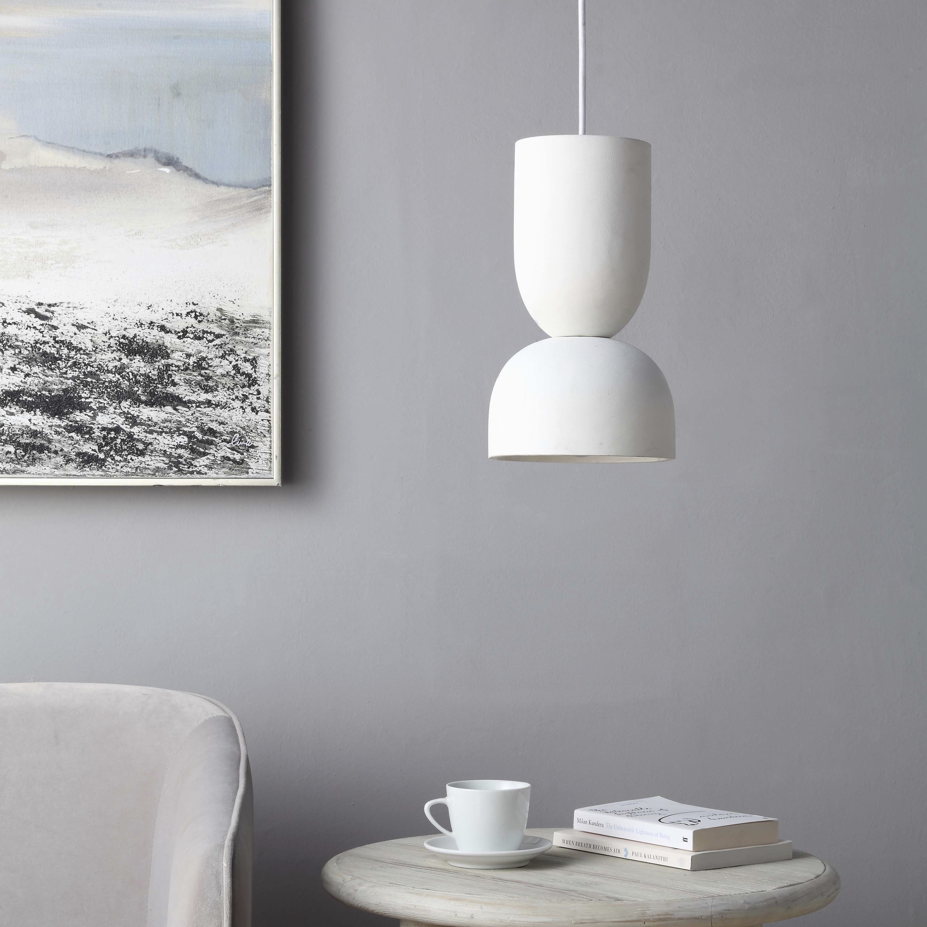 Kala 1 Light 7 inch White with Texture Pendant Ceiling Light