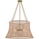 Longleaf 4 Light 28 inch Burnished Brass Outdoor Chandelier