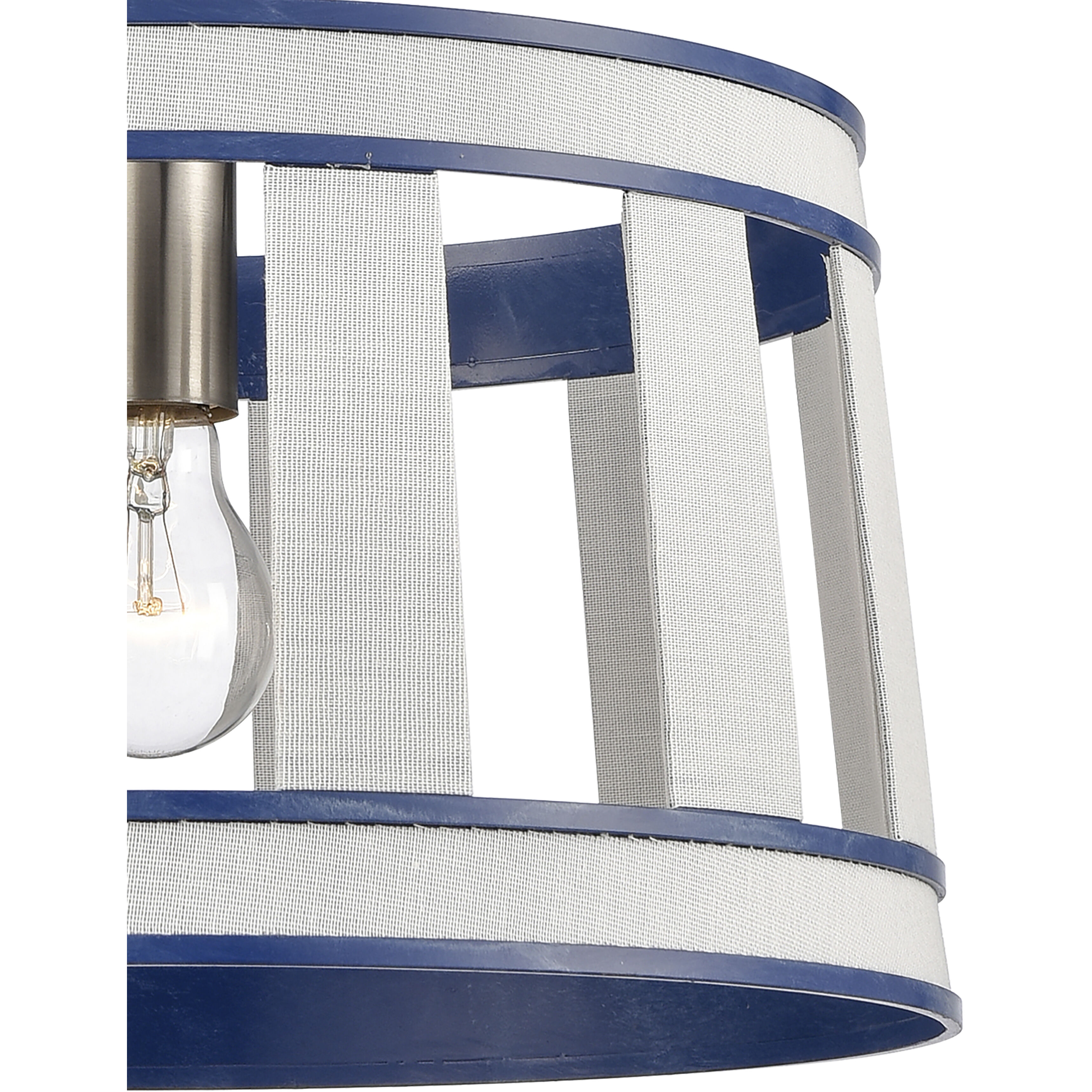 White Burlap Pendant Ceiling Light