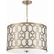 Jennings 5 Light 24.25 inch Aged Brass Pendant Ceiling Light