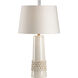 Vietri 31 inch 100 watt Hand Sculpted/Aged Cream Glaze Table Lamp Portable Light