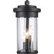 Carmel 3 Light 19 inch Black Outdoor Post Lantern