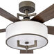 Hampton 56 inch Metallic Matte Bronze with Walnut, Metallic Matte Bronze Blades Fan