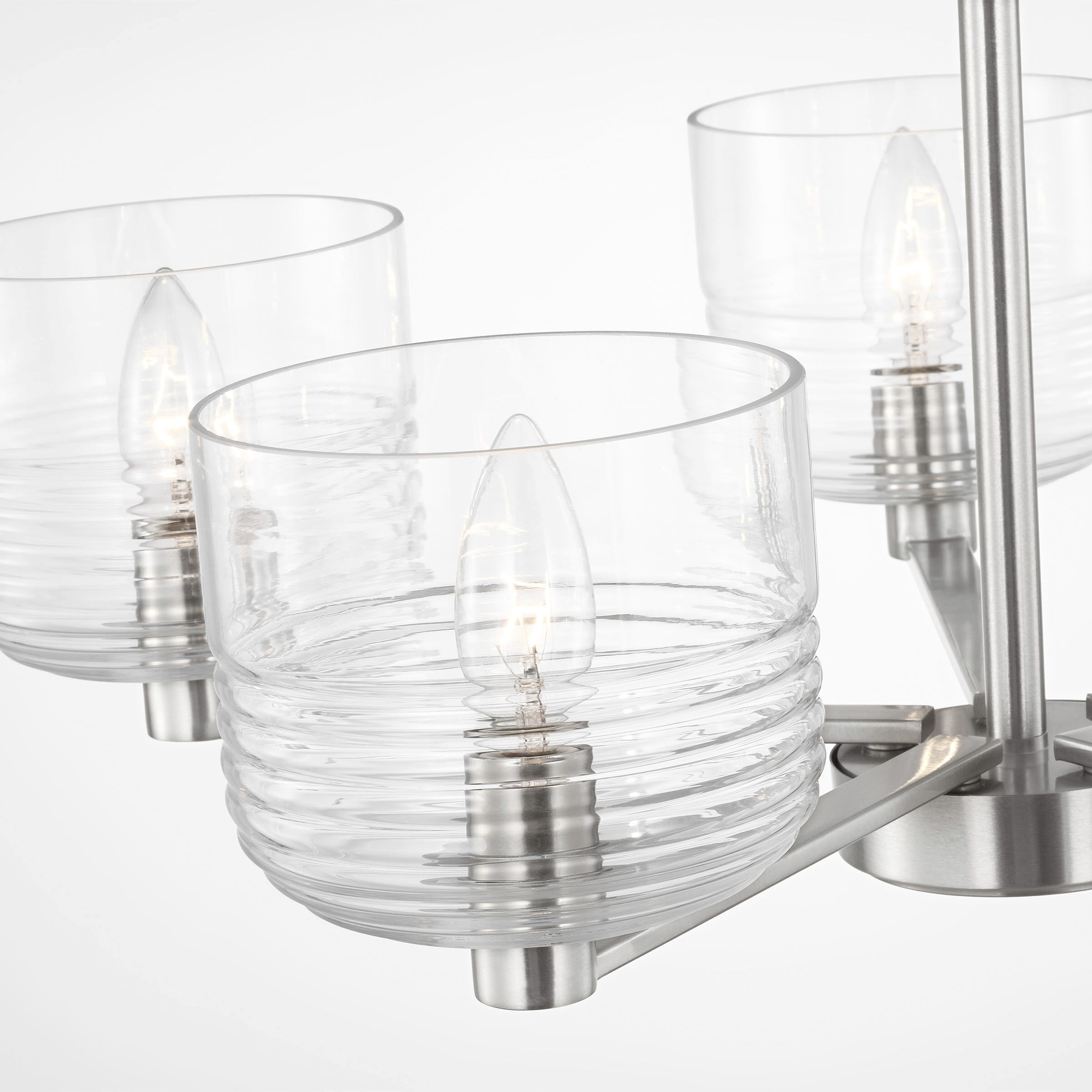 Drew & Jonathan Lochdale 5 Light 24 inch Brushed Nickel Chandelier Ceiling Light, Medium