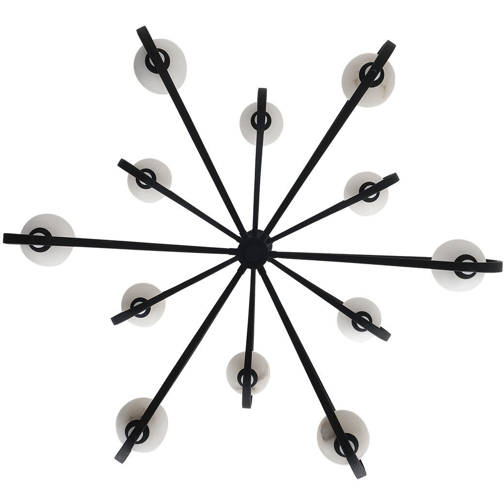 Elliptical 12 Light 48 inch Matte Black Pendant Ceiling Light