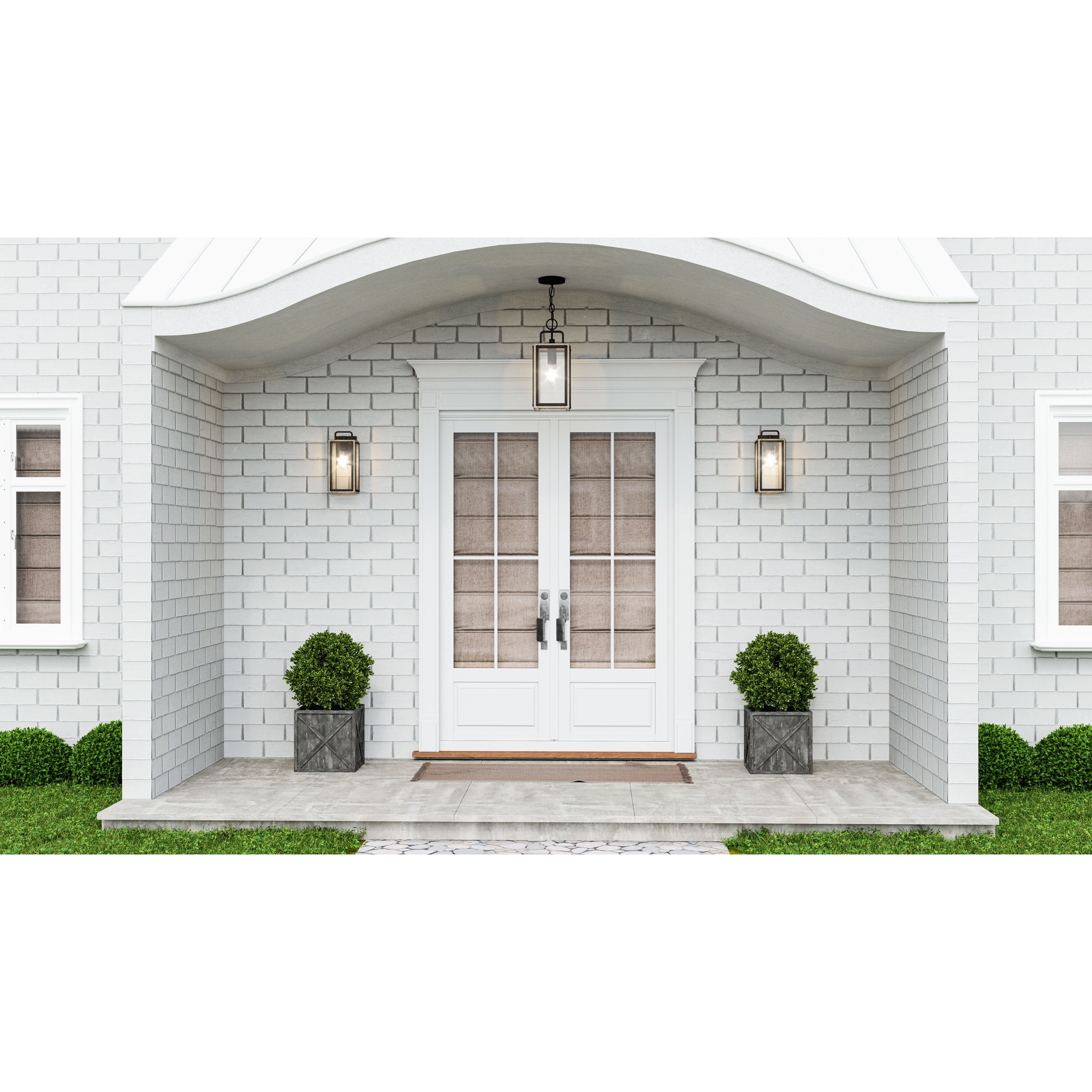 Bramshaw 1 Light 14 inch Matte Black Outdoor Wall Lantern