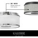 Galerie Halo 2 Light 13.25 inch Black Indoor Flush Mount Ceiling Light