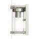 Utrecht 1 Light 10 inch Brushed Nickel Accents Outdoor Wall Lantern