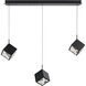 Ice Cube LED 7.75 inch Black Multi-Light Pendant Ceiling Light, dweLED
