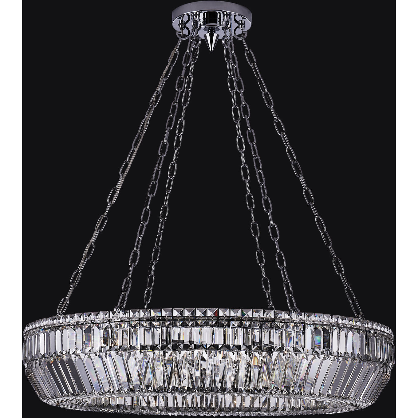 Circolare 12 Light 36 inch Polished Chrome Pendant Ceiling Light