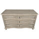 Curved Front Vintage Grey Chest, 3 Drawer