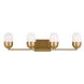 Drew & Jonathan Scott Foster 4 Light 30.75 inch Satin Brass Vanity Light Wall Light