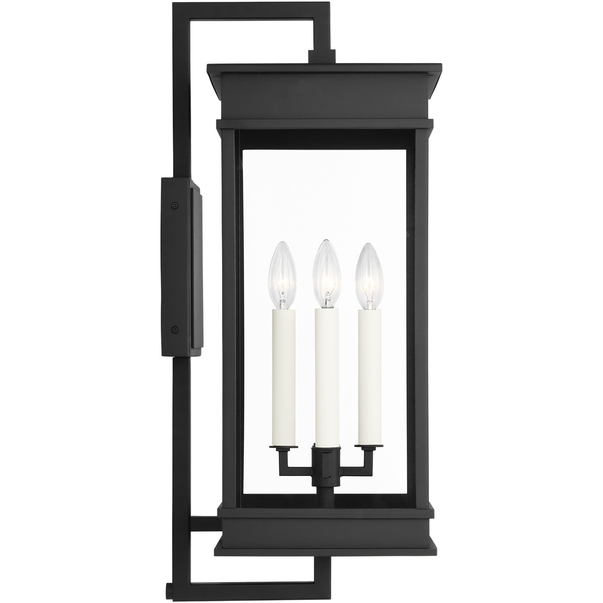 C&M by Chapman & Myers Cupertino 4 Light 25.63 inch Textured Black Outdoor Wall Lantern