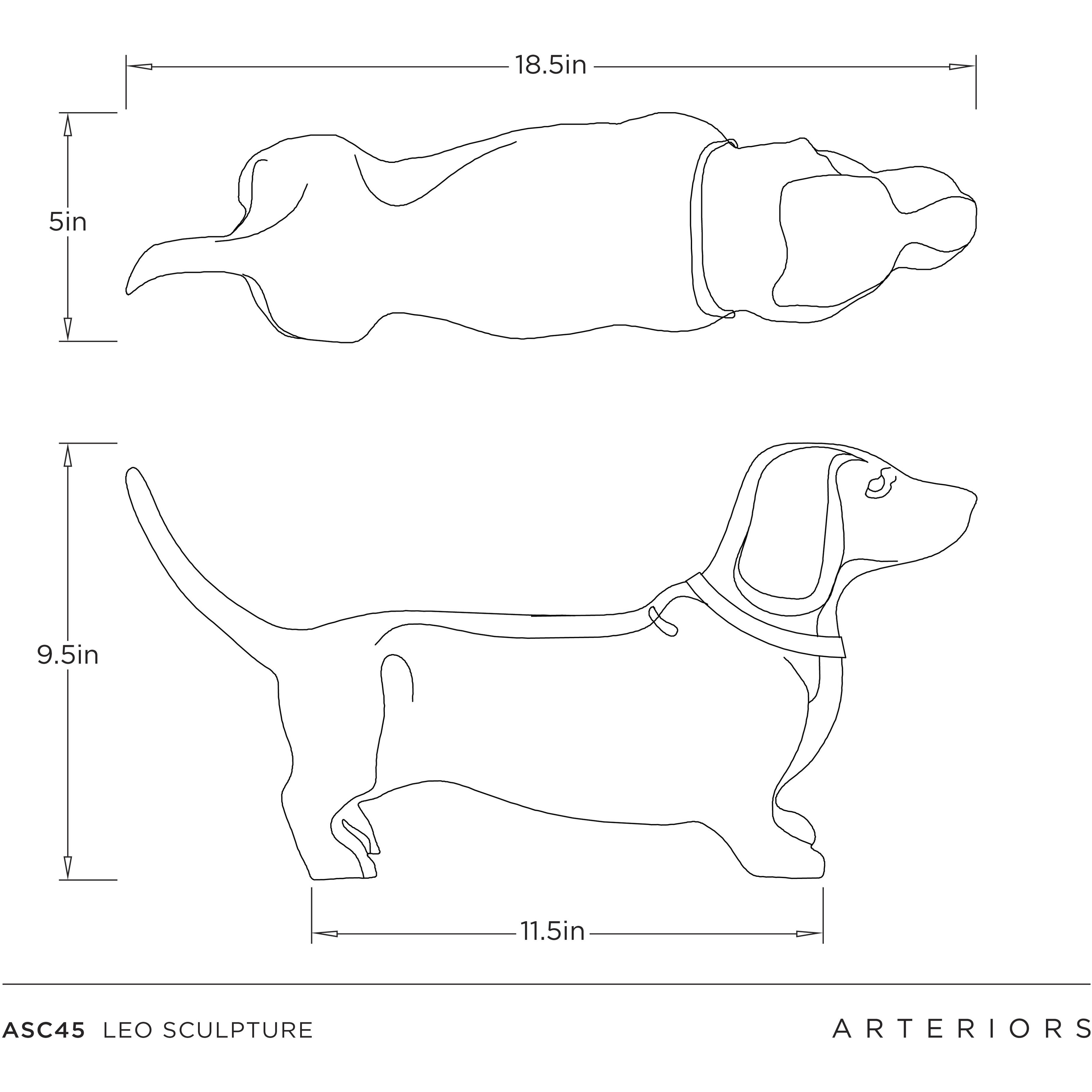 Leo 18.5 X 9.5 inch Sculpture