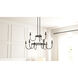 Viscount 9 Light 36 inch Matte Black Chandelier Ceiling Light
