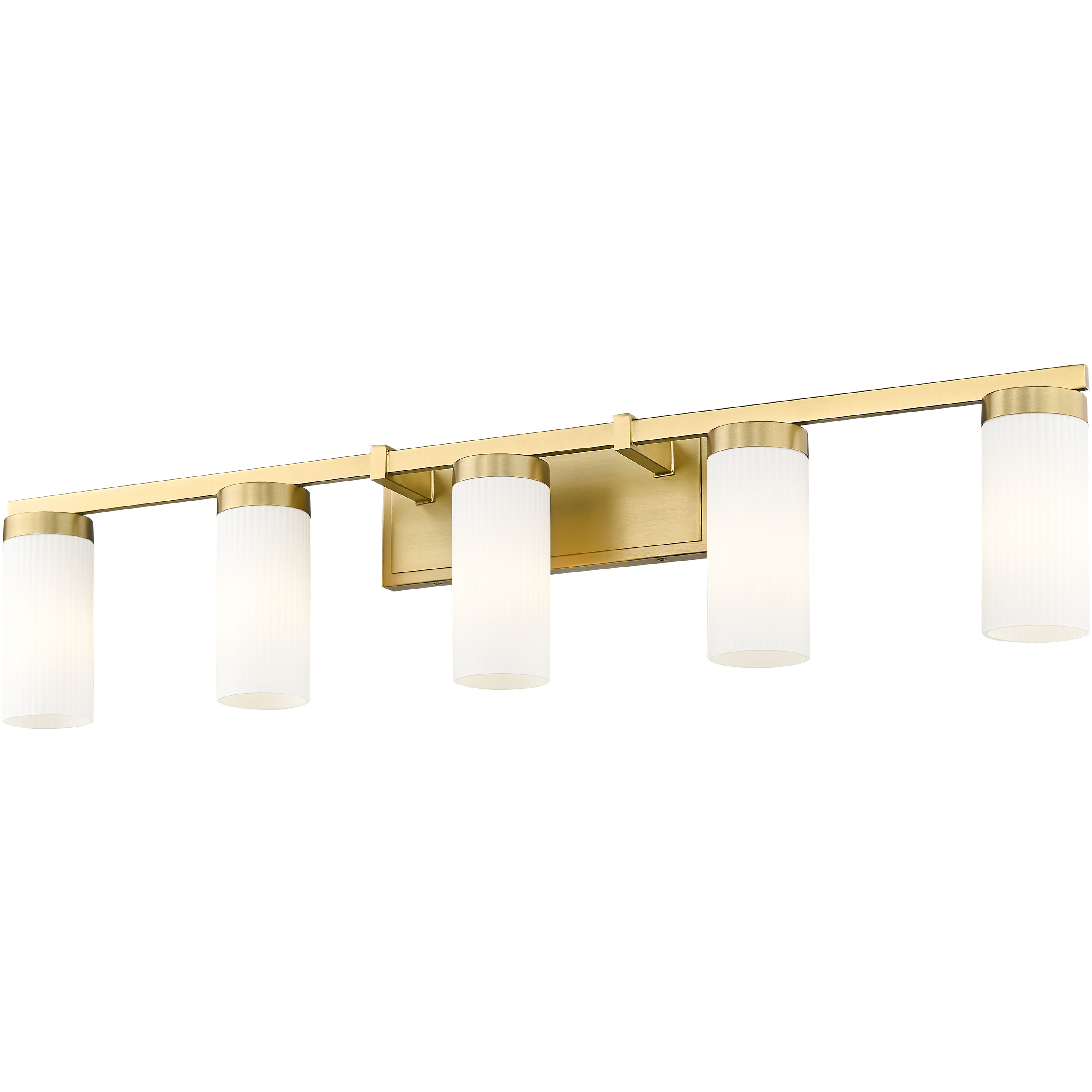 Danica 5 Light 38.75 inch Modern Gold Bath Vanity Light Wall Light