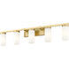 Danica 5 Light 38.75 inch Modern Gold Bath Vanity Light Wall Light