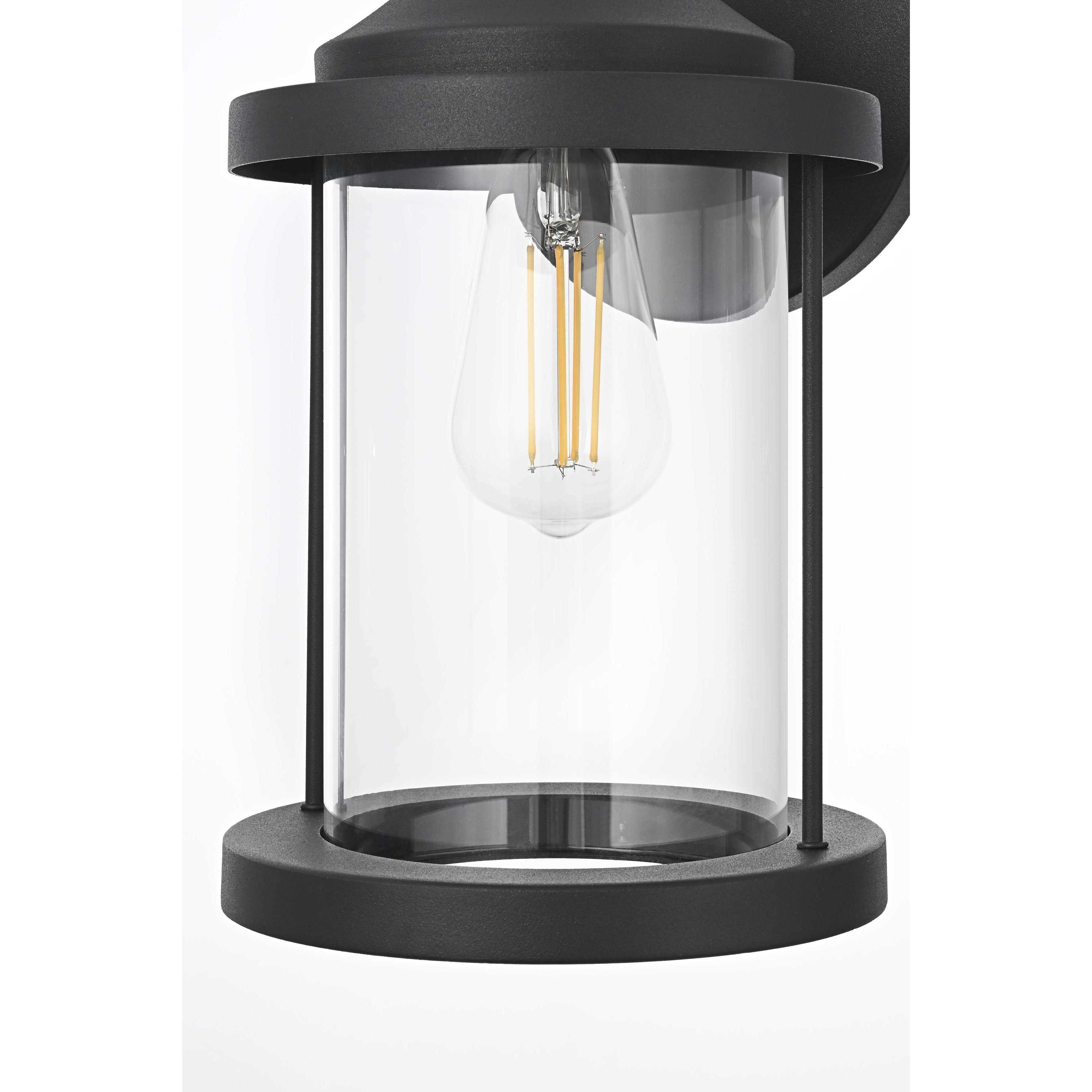 Roy 1 Light 12 inch Black Outdoor Wall Sconce