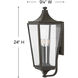 Jaymes Outdoor Wall Mount Lantern, Large