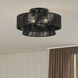 Florell 3 Light 18 inch Black Semi Flush Mount Ceiling Light, Large