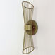 Zeta Wall Sconce Wall Light in Natural Aged Brass