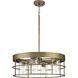Burgess 4 Light 23.75 inch Aged Bronze Chandelier Ceiling Light, Design Series