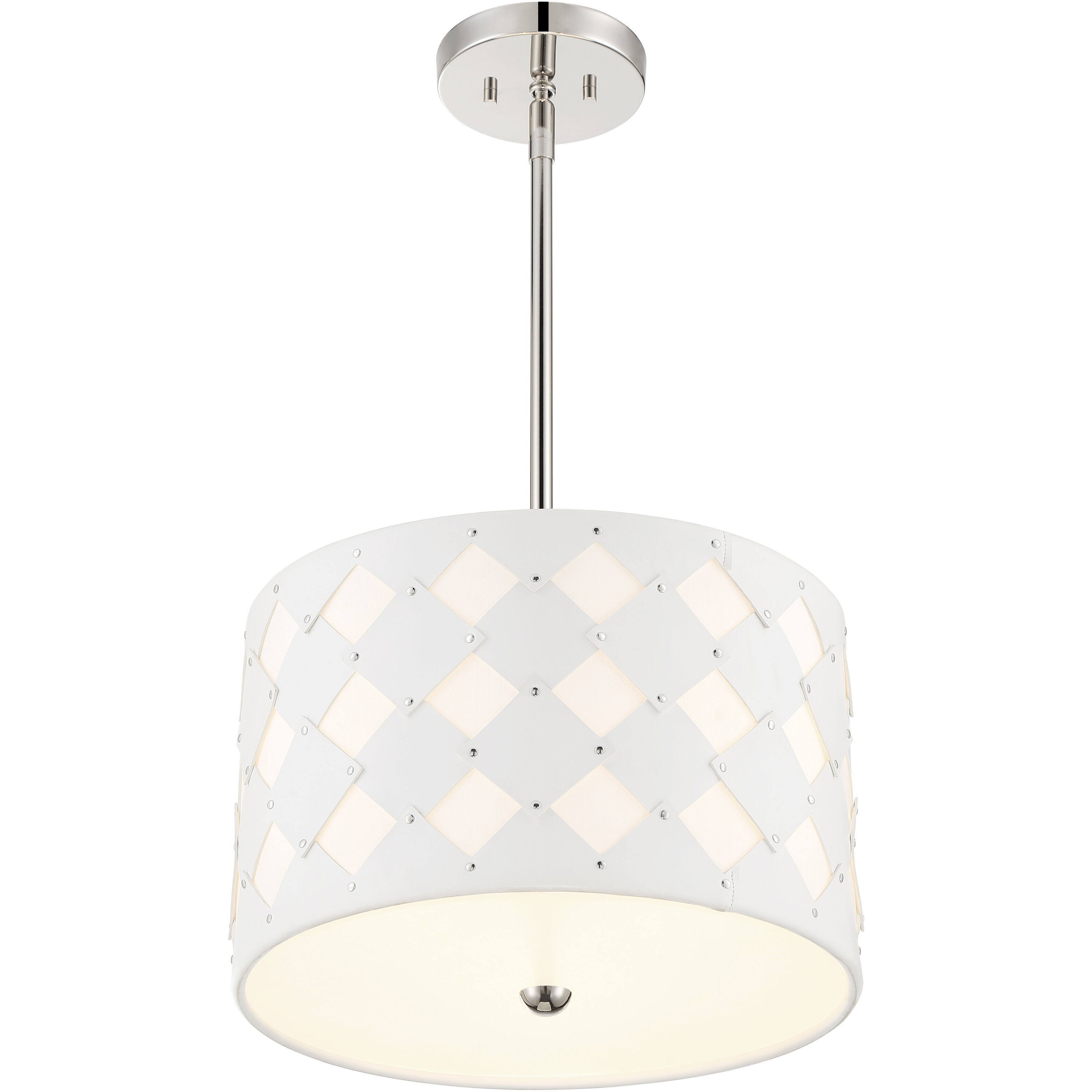 Patchwork 3 Light 16 inch Polished Nickel Pendant Ceiling Light