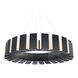 Chronos 22 Light 50 inch Black Pendant Ceiling Light in 50in.
