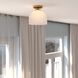 Shelby LED 9.25 inch Natural Brass Semi-Flush Mount Ceiling Light