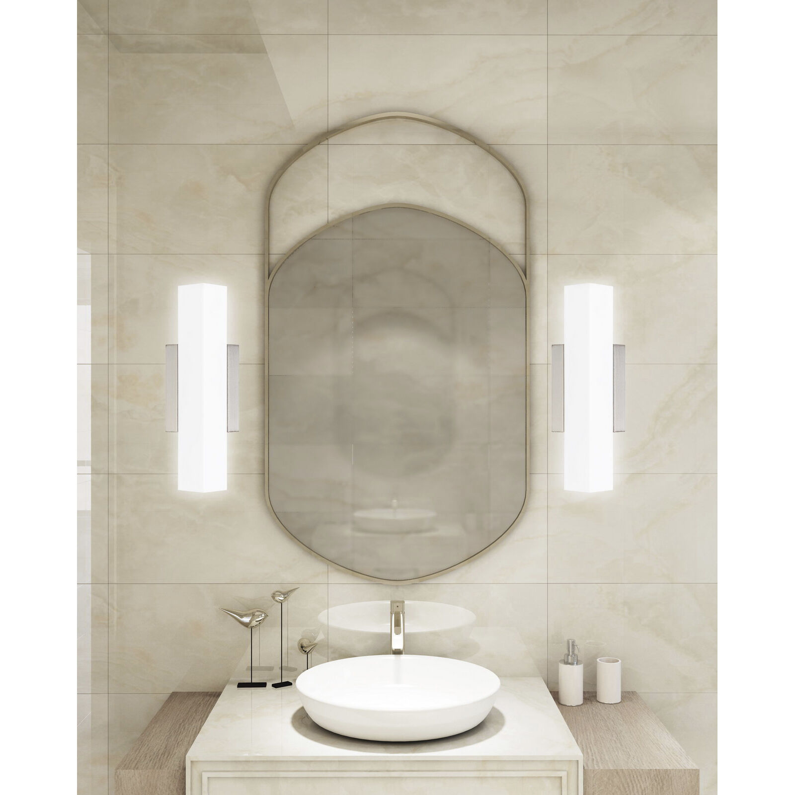 Signature 1 Light 13 inch Brushed Steel Vanity Light Wall Light, Small