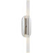 Kelly Wearstler Rousseau LED 4.25 inch Polished Nickel Vanity Sconce Wall Light in Seeded Glass, Medium