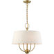 Cartwright 4 Light 18 inch Antique Brass Pendant Chandelier Ceiling Light