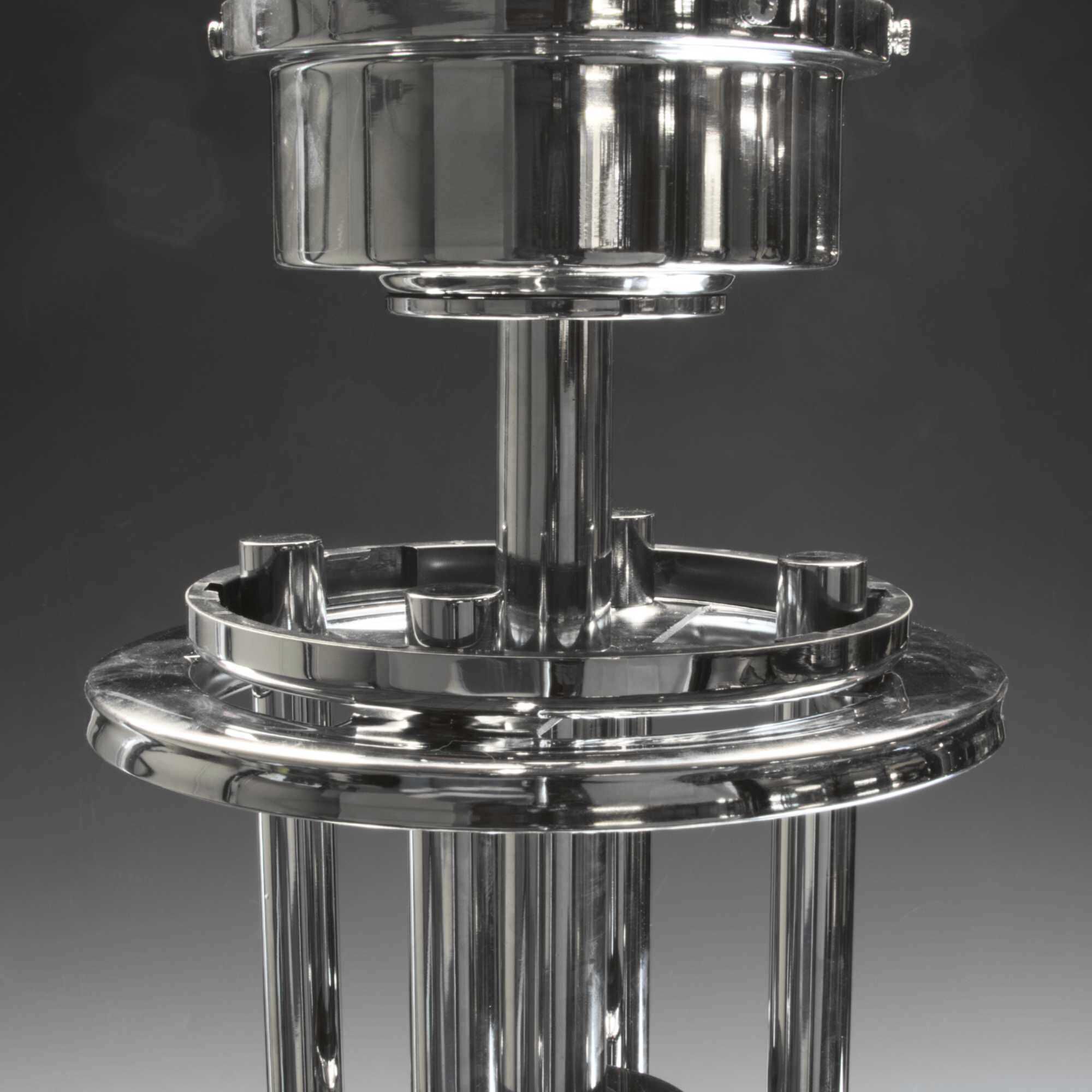 Spafford 56 inch Polished Chrome with Black Blades Ceiling Fan