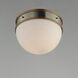 Duke 1 Light 12.25 inch Satin Nickel and Satin Brass Flush Mount Ceiling Light