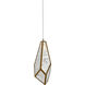 Glace 1 Light 5.5 inch Painted Silver/Antique Brass Multi-Drop Pendant Ceiling Light