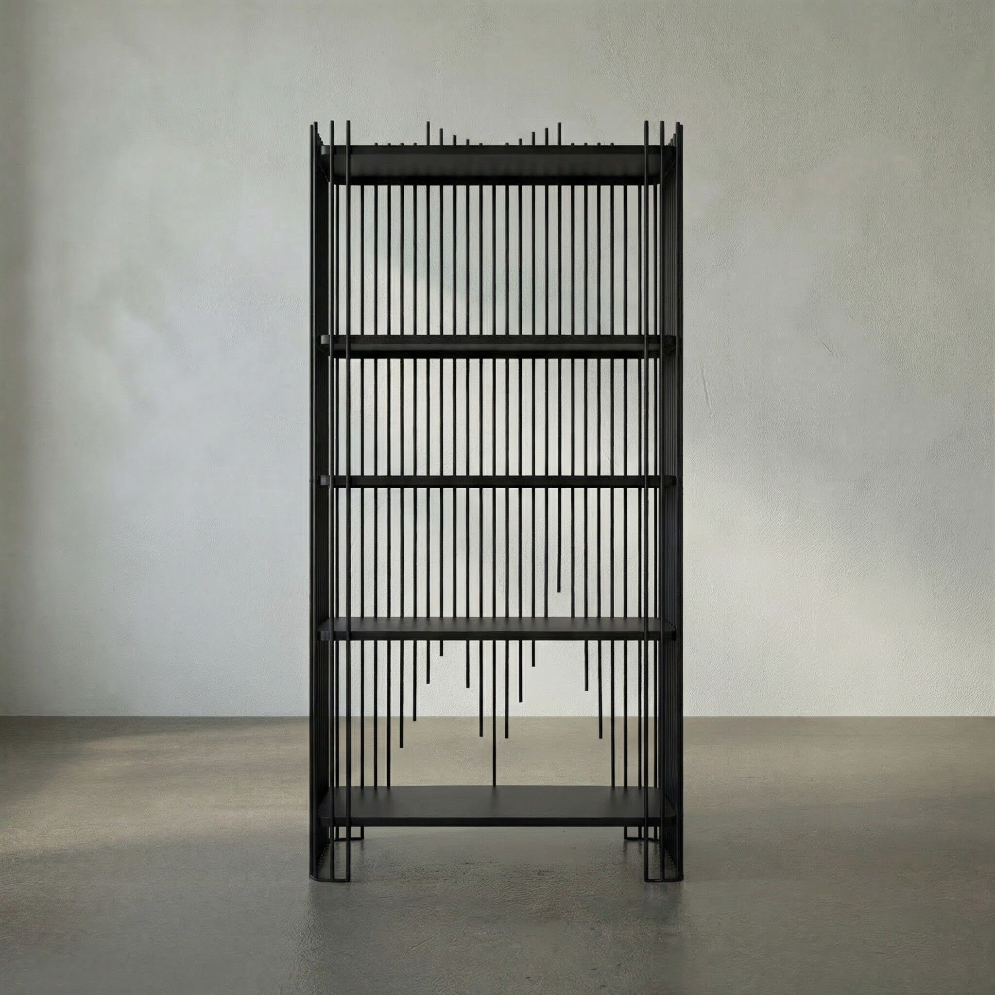 Mila Matte Black Bookcase