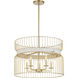 Park Slope 5 Light 25 inch Nouveau Gold Pendant Ceiling Light