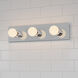 Bellisse 3 Light 18 inch Chrome Bathroom Vanity Light Bar Wall Light