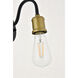 Serif 1 Light 4.7 inch Brass and Black Wall Sconce Wall Light
