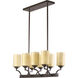 Atwood 8 Light 29 inch Oiled Bronze Island Light Ceiling Light