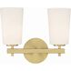 Colton Bath Wall Light in Aged Brass
