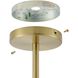 Helena 3 Light 20 inch Brushed Gold Semi-Flush Mount Ceiling Light