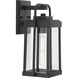 Walcott 1 Light 14 inch Textured Black Wall Lantern