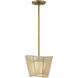 Key Largo 1 Light 10 inch Soft Brass Pendant Ceiling Light